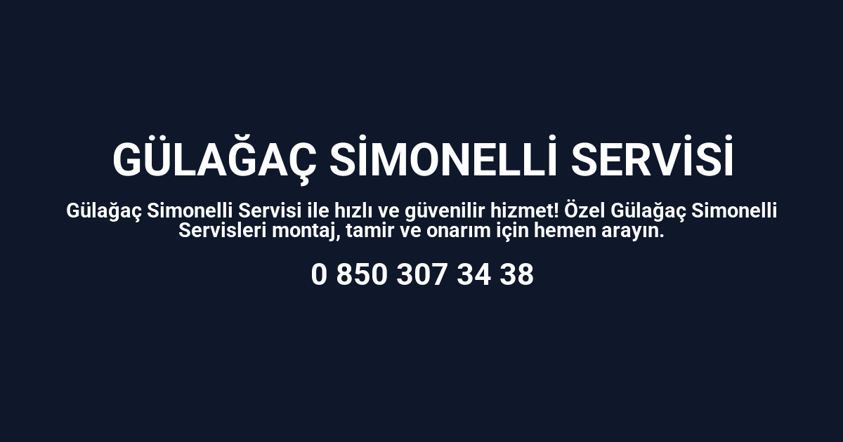 Gülağaç Simonelli Servisi